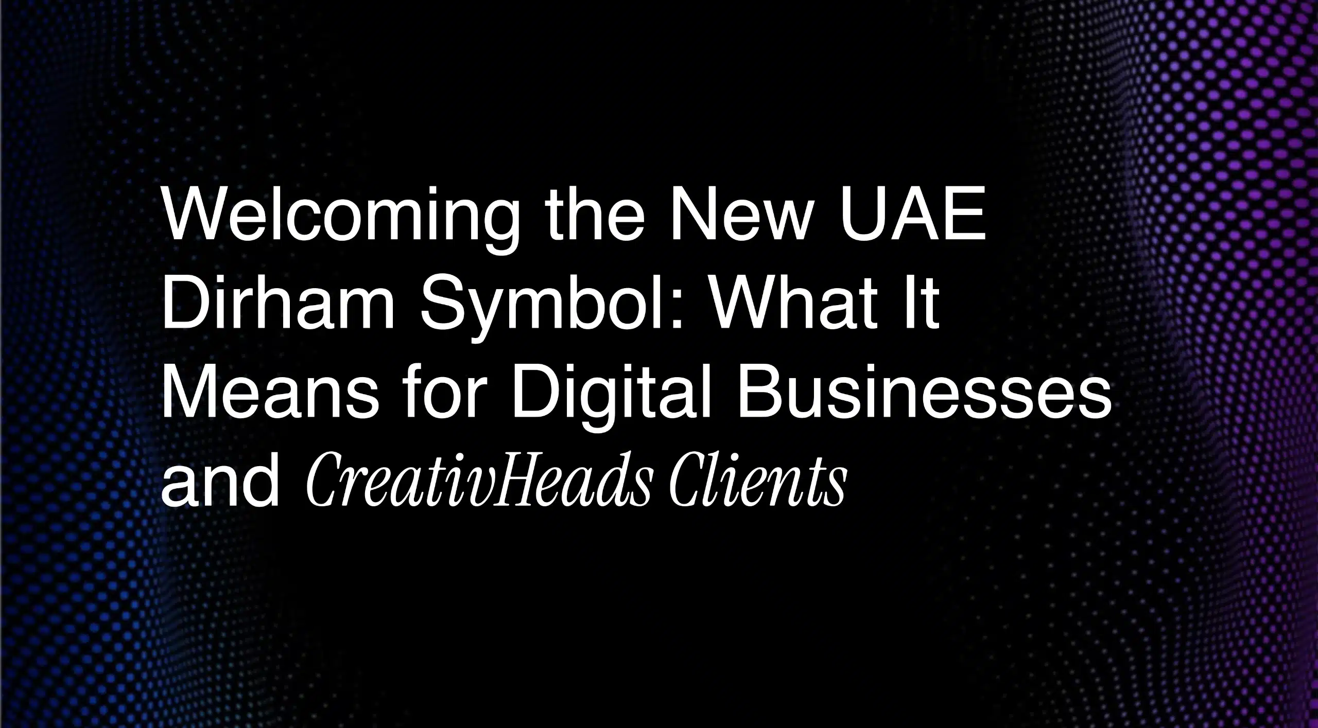 UAE Dirham Symbol