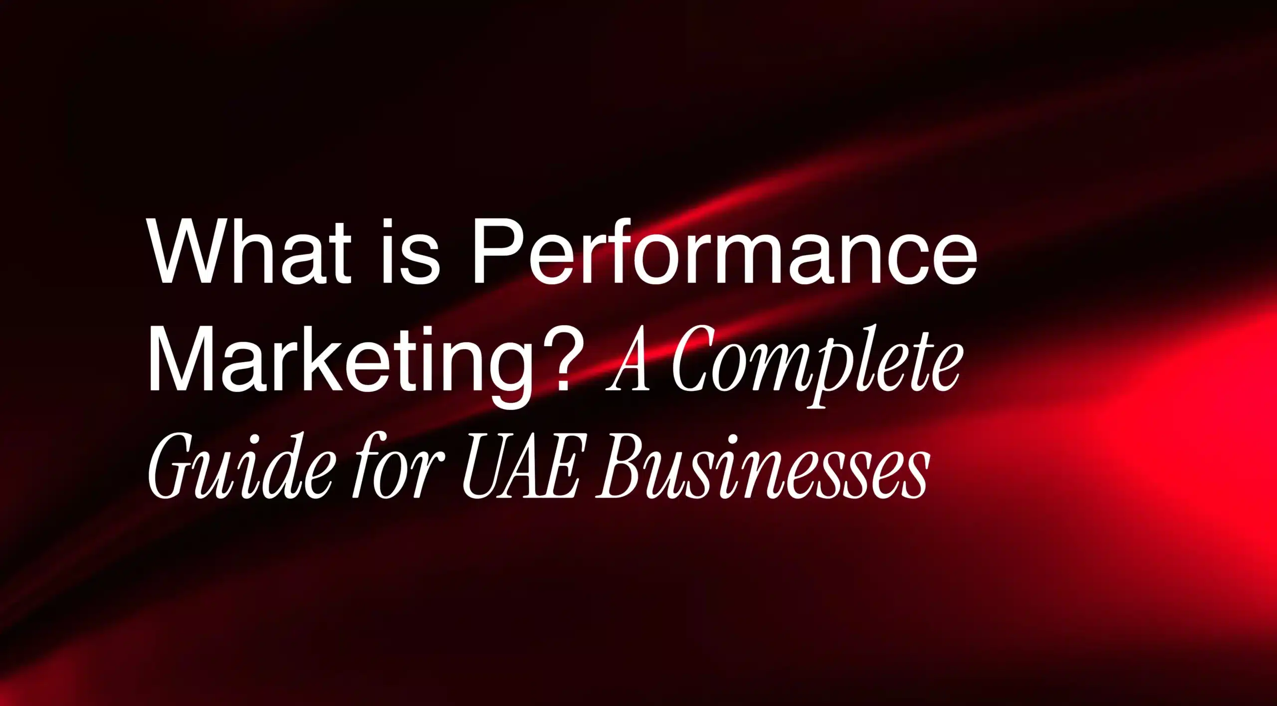 What is Performance Marketing