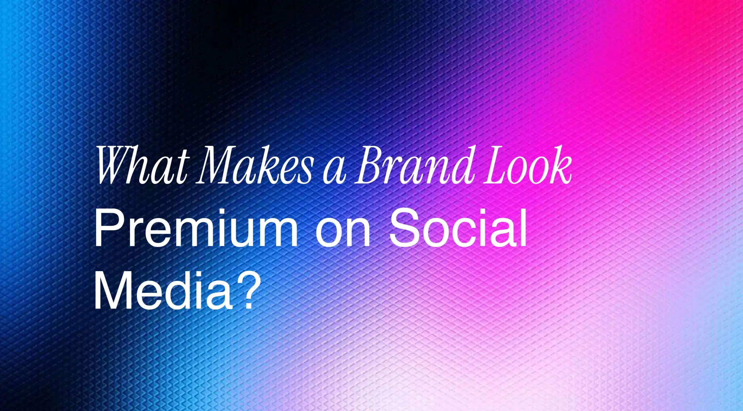 Premium Social Media Branding